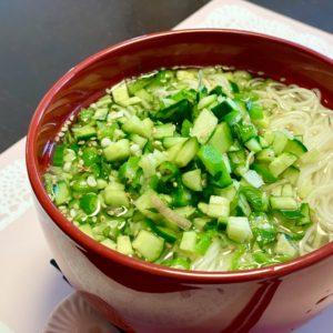 ゆでナスの海老あんかけ