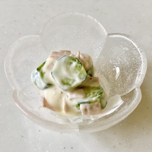 キュウリと厚揚げの煮物
