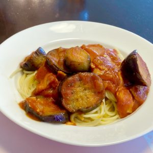 ナスとつくねの照り焼き