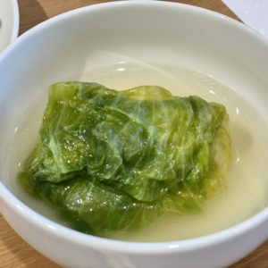 ベーコンレタストマト炒め